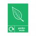A5 Sign Self Adhesive Garden Waste (Pack of 5) Y7321011 SR21573