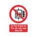 Safety Sign In the Event of Fire Do Not Use This Lift FR08651R SR47001