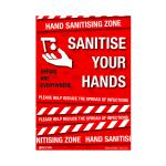 Sanitise Your Hands Polypropylene with Adhesive A3 FA064A3ARP SR52028