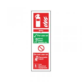 Safety Sign Fire Extinguisher Water 300x100mm Self-Adhesive F200S SR71132