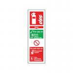 Safety Sign Fire Extinguisher Water 300x100mm Self-Adhesive F200S SR71132