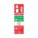 Safety Sign Fire Extinguisher Water For Use On PVC 300x100mm Rigid PVC F100/R SR71133