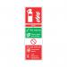 Safety Sign Fire Extinguisher Water For Use On PVC 300x100mm Rigid PVC F100R SR71133