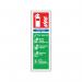 Safety Sign Fire Extinguisher Dry Powder Usage Self-Adhesive 300x100mm F201S SR71134