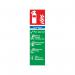 Safety Sign Fire Extinguisher Dry Powder 300x100mm PVC F101/R SR71135