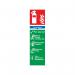 Safety Sign Fire Extinguisher Dry Powder 300x100mm PVC F101R SR71135