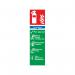 Safety Sign Fire Extinguisher Dry Powder 300x100mm PVC F101R SR71135