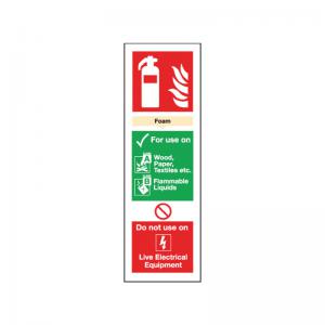 Signs and Labels Safety Sign Fire Extinguisher Foam 300x100mm
