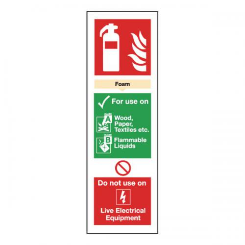 Cheap Stationery Supply of Safety Sign Fire Extinguisher Foam 300x100mm Self Adhesive FR08025S SR71136 Office Statationery