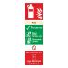 Safety Sign Fire Extinguisher Foam 300x100mm PVC FR08025R