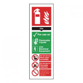 Safety Sign Carbon Dioxide Extinguisher 300x100mm S/Adhesive FR02125S SR71138