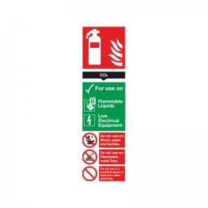 Signs and Labels Safety Sign Carbon Dioxide Fire Extinguisher