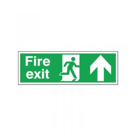 Safety Sign Fire Exit Up 150x450mm Self-Adhesive EB09A/S SR71168