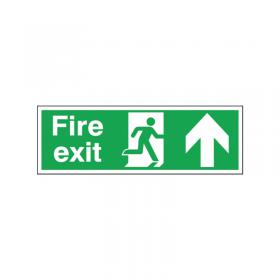 Safety Sign Fire Exit Up 150x450mm Self-Adhesive EB09AS SR71168