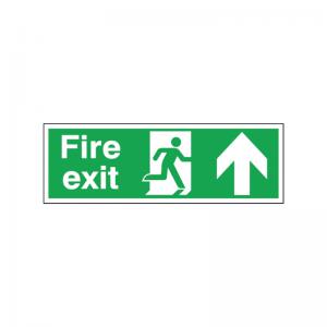 Signs and Labels Safety Sign Fire Exit Up 150X450Mm Self-Adhesive