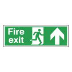 Safety Sign Fire Exit Up 150x450mm Self-Adhesive EB09A/S SR71168