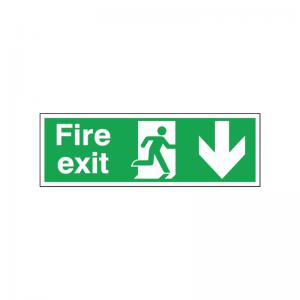 Signs and Labels Safety Sign Fire Exit Running Man Arrow Down