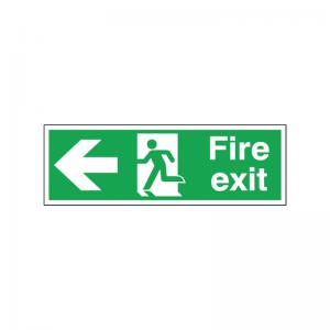 Signs and Labels Safety Sign Fire Exit Running Man Arrow Left