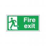 Safety Sign Fire Exit Running Man Left 150x300mm Self-Adhesive E96AS SR71184