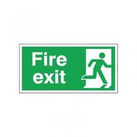 Safety Sign Fire Exit Running Man Right 150x300mm Self-Adhesive E98A/S SR71188