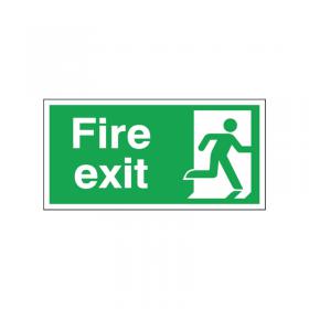 Safety Sign Fire Exit Running Man Right 150x300mm Self-Adhesive E98AS SR71188