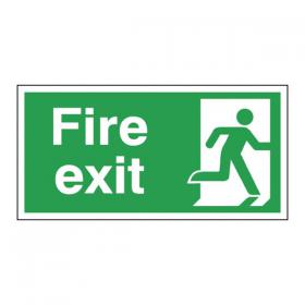 Safety Sign Fire Exit Running Man Right 150x300mm Self-Adhesive E98A/S SR71188
