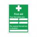 Safety Sign First Aid 600x450mm Self-Adhesive E91AS SR71230