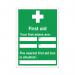 Safety Sign First Aid 600x450mm Self-Adhesive E91AS SR71230