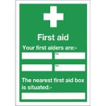 Safety Sign First Aid 600x450mm Self-Adhesive E91A/S SR71230