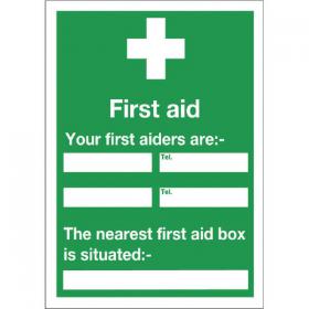 Safety Sign First Aid 600x450mm Self-Adhesive E91A/S SR71230