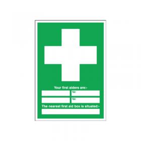 Safety Sign First Aid 600x450mm PVC E91AR SR71231