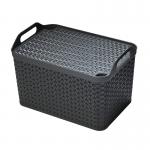 Strata Large Urban Store Basket with Lid 24L Charcoal Grey XW124-CHA-VW SRT05514