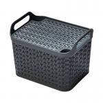 Strata Medium Urban Store Basket with Lid 14L Charcoal Grey XW123-CHA-VW SRT05517
