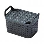 Strata Small Urban Store Basket with Lid 4L Charcoal Grey XW122-CHA-VW SRT05520