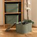 Strata Medium Urban Store Basket with Lid 14L Green XW123-LPG-VW SRT05720