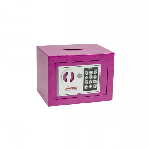 Cheap Stationery Supply of Phoenix Compact Home Office SS0721EPD Pink Security Safe with Electronic Lock & Deposit Slot SS0721EPD Office Statationery