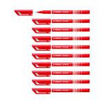 Stabilo Sensor F-tip Fineliner Pen Red (Pack of 10) 189/40 SS18940