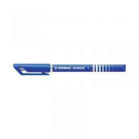 Stabilo Sensor Cushion Tip Fineliner Pen Blue (Pack of 10) 189/41 SS18941