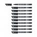 Stabilo Sensor Cushion Tip Fineliner Pen Black (Pack of 10) 18946 SS18946