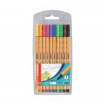 Stabilo Point 88 Fineliner Pen Wallet Assorted (Pack of 10) 8810 SS21784