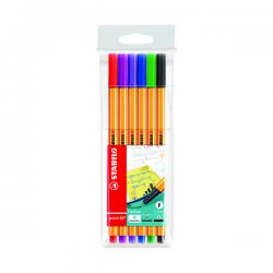 STABILO point 88 Pastel Fineliner, Pack of 12, Pastel Assorted Colours