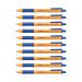 Stabilo Pointball Retractable Ballpoint Pen Blue (Pack of 10) 603041 SS43697