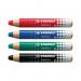 Stabilo Markdry Whiteboard Pencil x4 Assorted +SharpenerCloth 6484-5 SS58252