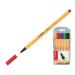 Stabilo Point 88 Fineliner Red Pen (Pk 10) FOC Assorted Pens (Pk 10)