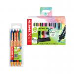 Stabilo Green Boss Highlighter Desk Set Assorted (Pack of 8) + FOC Assorted Pointball Pens SS811709