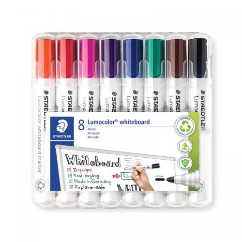 Staedtler Lumocolor 351 Drywipe Marker Assorted (Pack of 8) 351 WP8 ST18624
