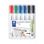Staedtler Lumocolor 351 Drywipe Marker Assorted (Pack of 6) 351 WP6 ST28941