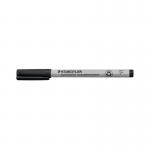 Staedtler Lumocolor Non-Permanent Universal Pen Fine 0.6mm (Pack of 10) Black 316-9 ST32122