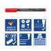 Staedtler Lumocolor Permanent Universal Pen Fine 0.6mm Red (Pack of 10) 318-2 ST32276