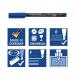 Staedtler Lumocolor Permanent Universal Pen Fine 0.6mm Blue Pack of 10 318-3 ST32313